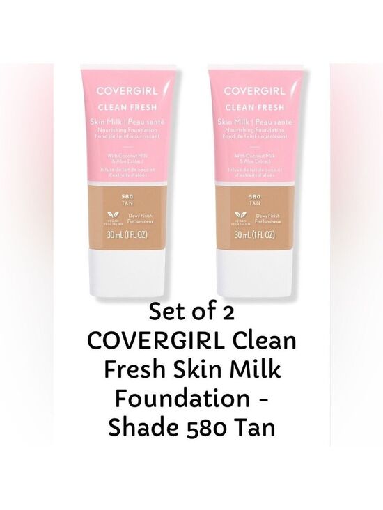 COVERGIRL Other - Set of 2 COVERGIRL Clean Fresh Skin Milk Foundation - 580 Tan